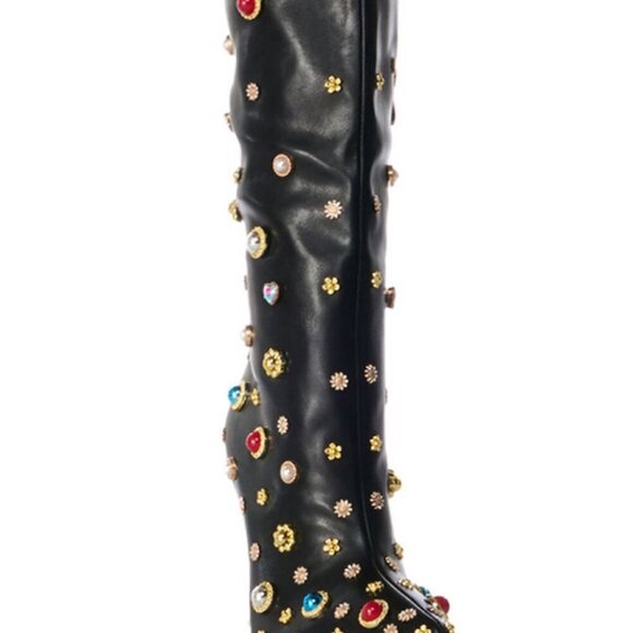 AZALEA WANG " JEWELED JOURNEY " EMBELLISHED ABOVE THE KNEE BOOT (BRAND NEW !!!!! - Picture 2 of 8